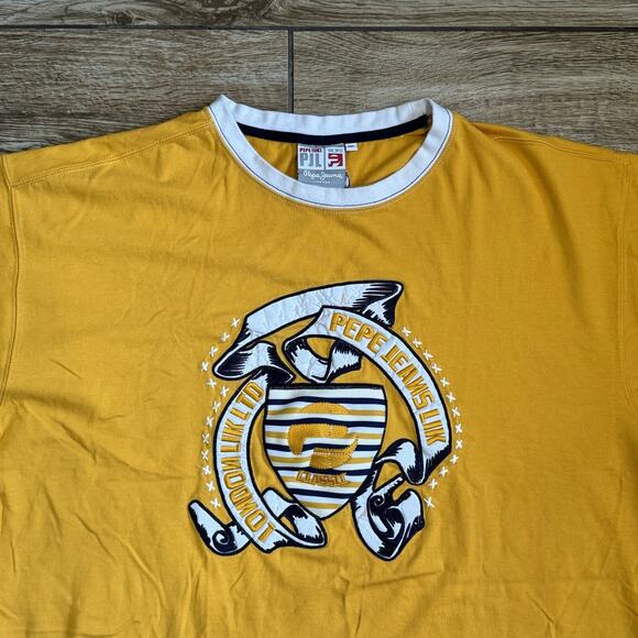 Pepe Jeans London UK W11 T Shirt 3XL Yellow - Picture 4 of 15